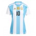 Maillot de foot Argentine Lionel Messi #10 Domicile vêtements Femmes Copa America 2024 Manches Courtes